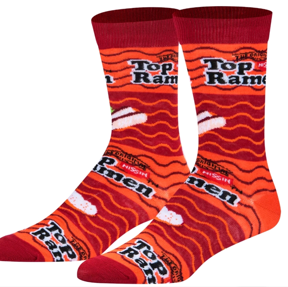3 for $25 Crazy Socks, Top Ramen Chicken & Beef, Funny Noodle Novelty Print